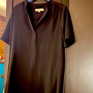 Loft size 6 black half-button down dress